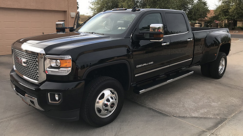 Exterior image of the 2016 Sierra Denali HD heavy-duty luxury pickup truck.