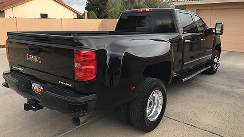 Exterior image of the 2016 Sierra Denali HD heavy-duty luxury pickup truck.